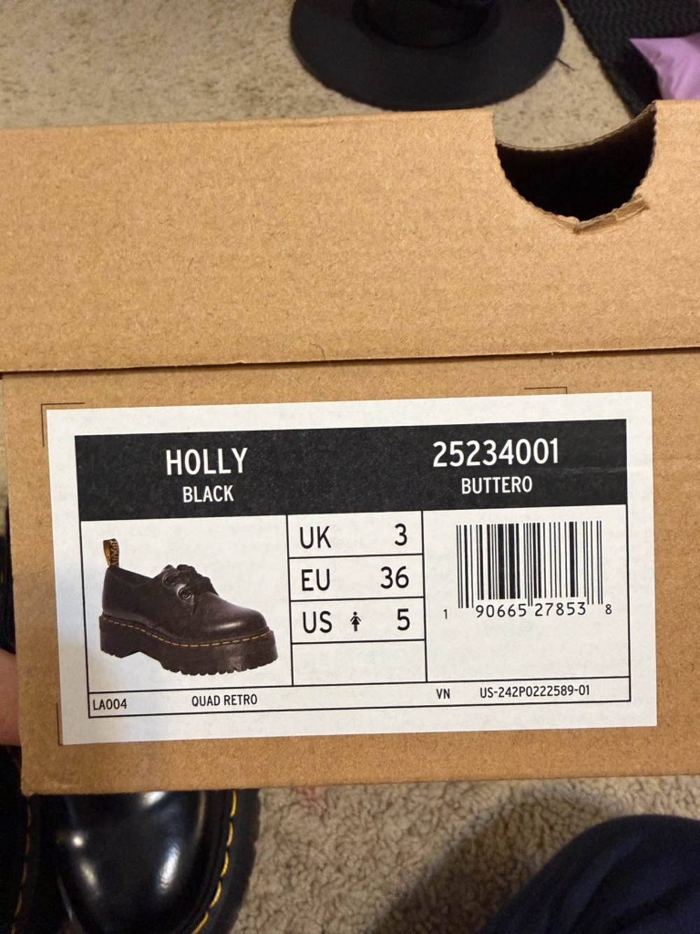 Dr. Martens Holly Women's Leather Platform Shoes Size 36 in Black - Picture 8 of 8